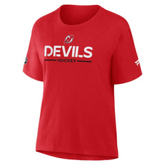 New Jersey Devils Fanatics Women's Authentic Pro Primary T-Shirt - Red T-shirts