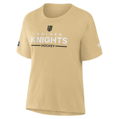 Vegas Golden Knights Fanatics Women's Authentic Pro Primary T-Shirt - Gold T-shirts