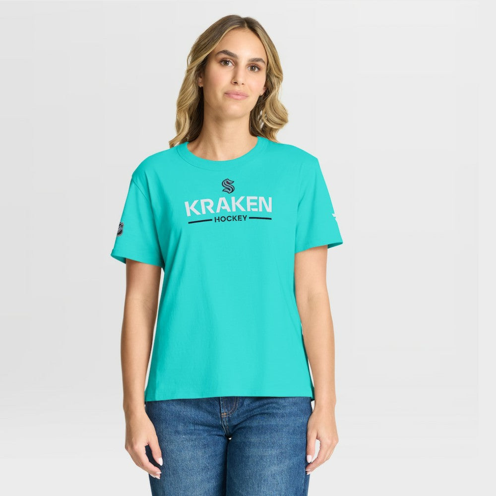 Seattle Kraken Fanatics Women's Authentic Pro Primary T-Shirt - Ice Blue T-shirts