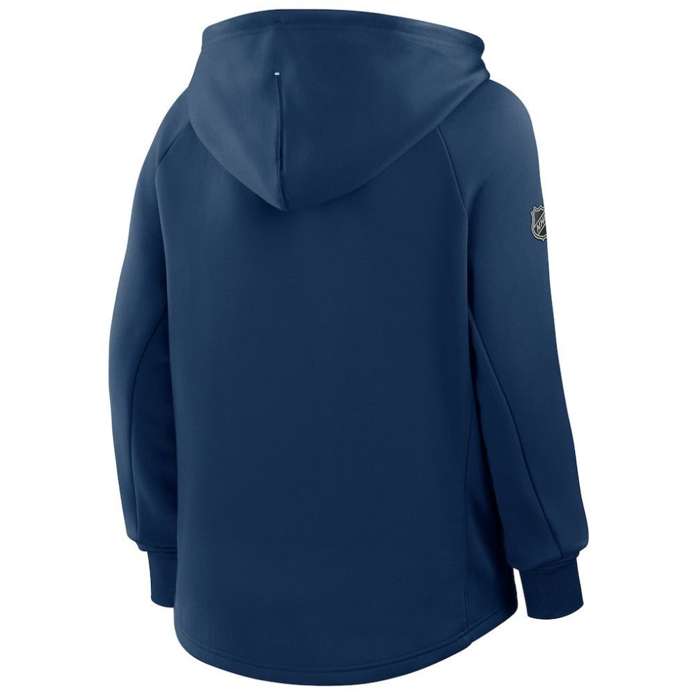 Seattle Kraken Fanatics Women's Authentic Pro Rink Raglan Full-Zip Hoodie - Deep Sea Blue Hoodies