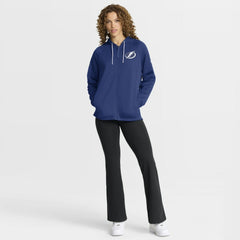 Tampa Bay Lightning Fanatics Women's Authentic Pro Rink Raglan Full-Zip Hoodie - Blue Hoodies