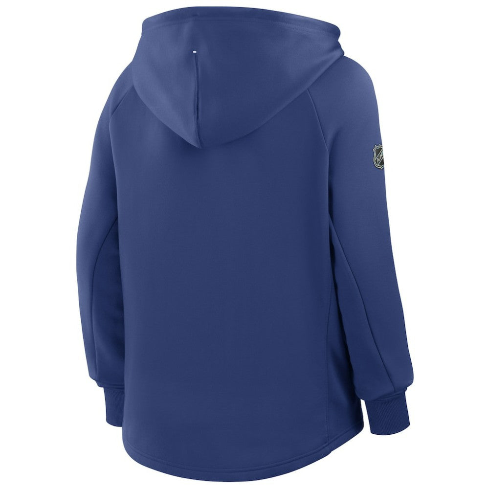 Tampa Bay Lightning Fanatics Women's Authentic Pro Rink Raglan Full-Zip Hoodie - Blue Hoodies