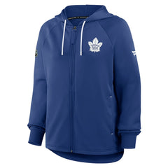 Toronto Maple Leafs Fanatics Women's Authentic Pro Rink Raglan Full-Zip Hoodie - Blue Hoodies
