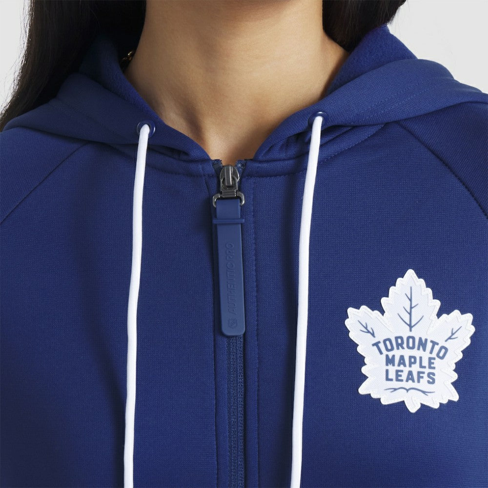 Toronto Maple Leafs Fanatics Women's Authentic Pro Rink Raglan Full-Zip Hoodie - Blue Hoodies