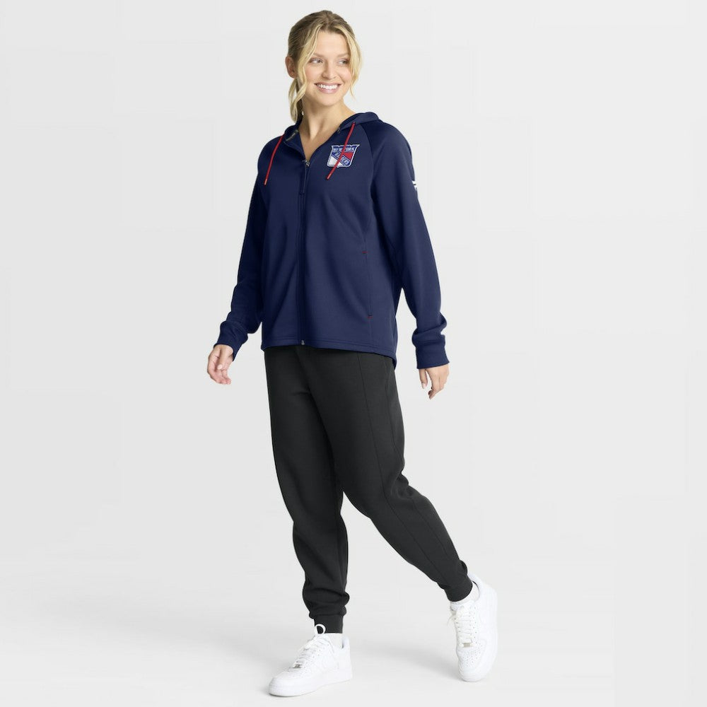 New York Rangers Fanatics Women's Authentic Pro Rink Raglan Full-Zip Hoodie - Navy Hoodies