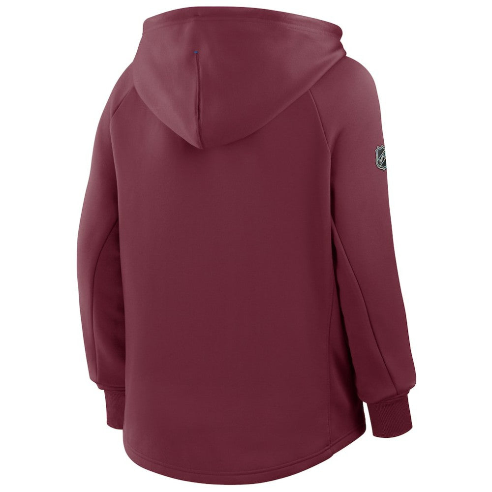 Colorado Avalanche Fanatics Women's Authentic Pro Rink Raglan Full-Zip Hoodie - Burgundy Hoodies