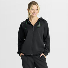 Dallas Stars Fanatics Women's Authentic Pro Rink Raglan Full-Zip Hoodie - Black Hoodies