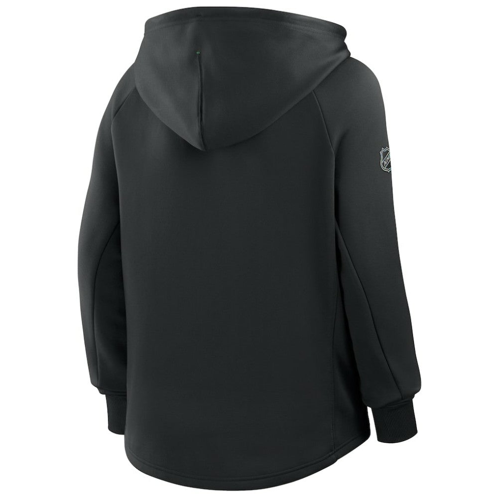 Dallas Stars Fanatics Women's Authentic Pro Rink Raglan Full-Zip Hoodie - Black Hoodies