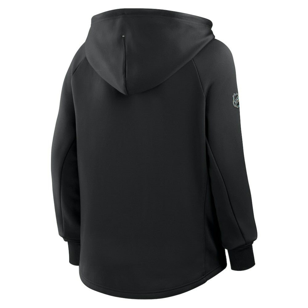Los Angeles Kings Fanatics Women's Authentic Pro Rink Raglan Full-Zip Hoodie - Black Hoodies