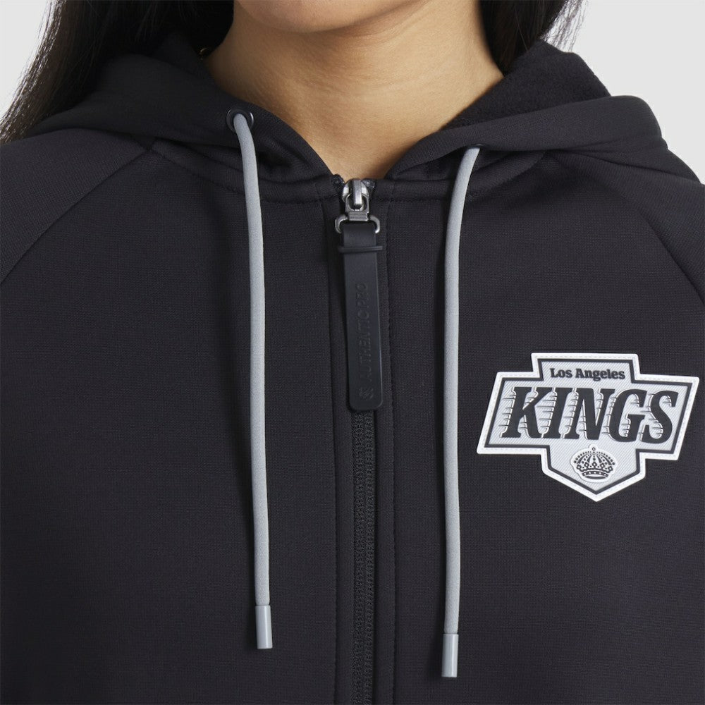 Los Angeles Kings Fanatics Women's Authentic Pro Rink Raglan Full-Zip Hoodie - Black Hoodies