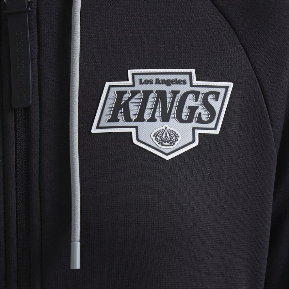 Los Angeles Kings Fanatics Women's Authentic Pro Rink Raglan Full-Zip Hoodie - Black Hoodies