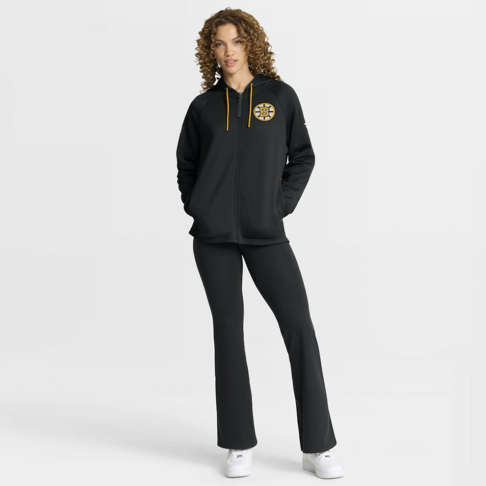 Boston Bruins Fanatics Women's Authentic Pro Rink Raglan Full-Zip Hoodie - Black Hoodies