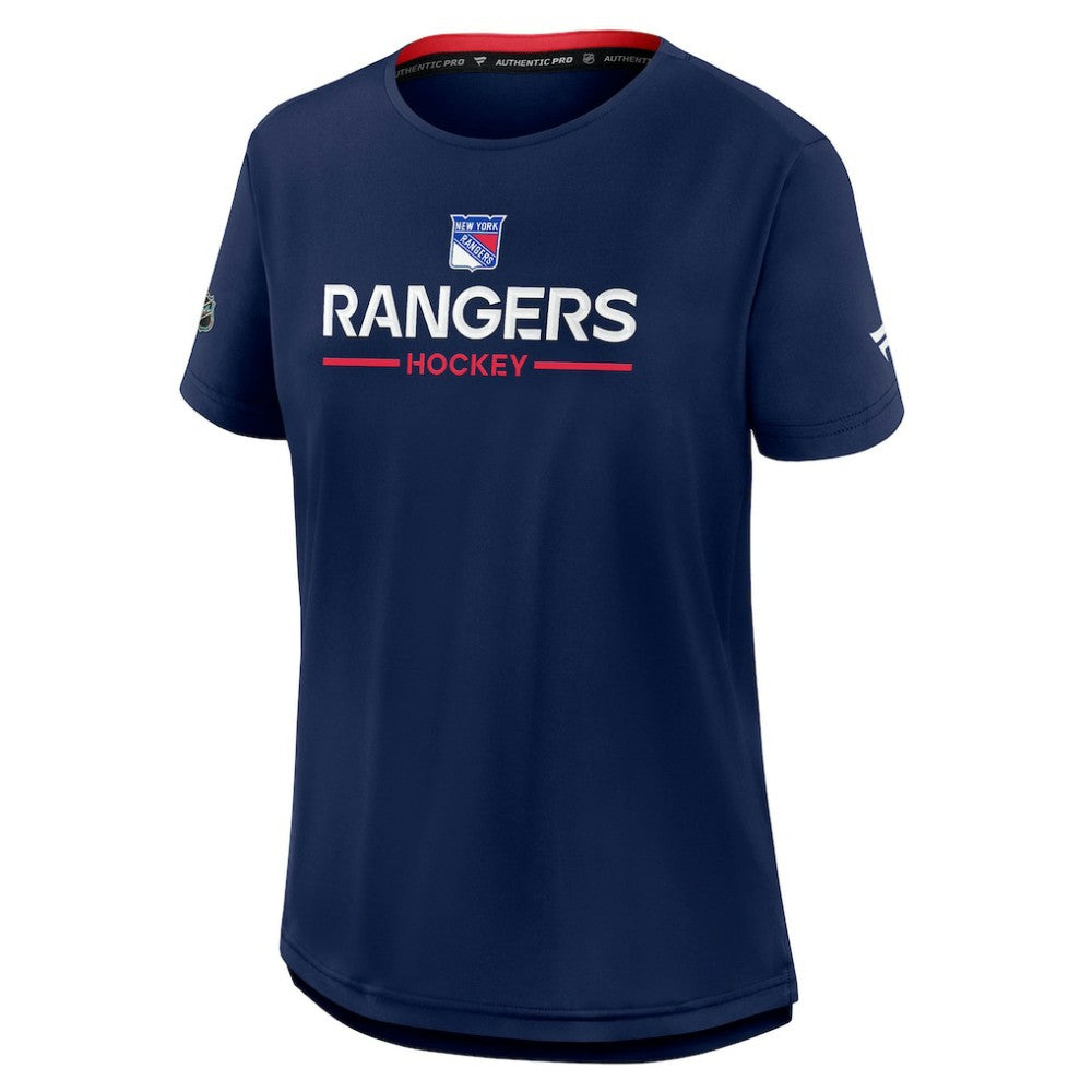 New York Rangers Fanatics Women's Authentic Pro Rink Tech T-Shirt - Navy T-shirts