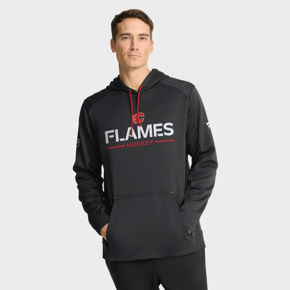 Calgary Flames Fanatics Authentic Pro Rink Hoodie - Black Hoodies