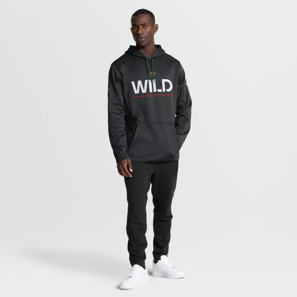 Minnesota Wild Fanatics Authentic Pro Rink Hoodie - Black Hoodies