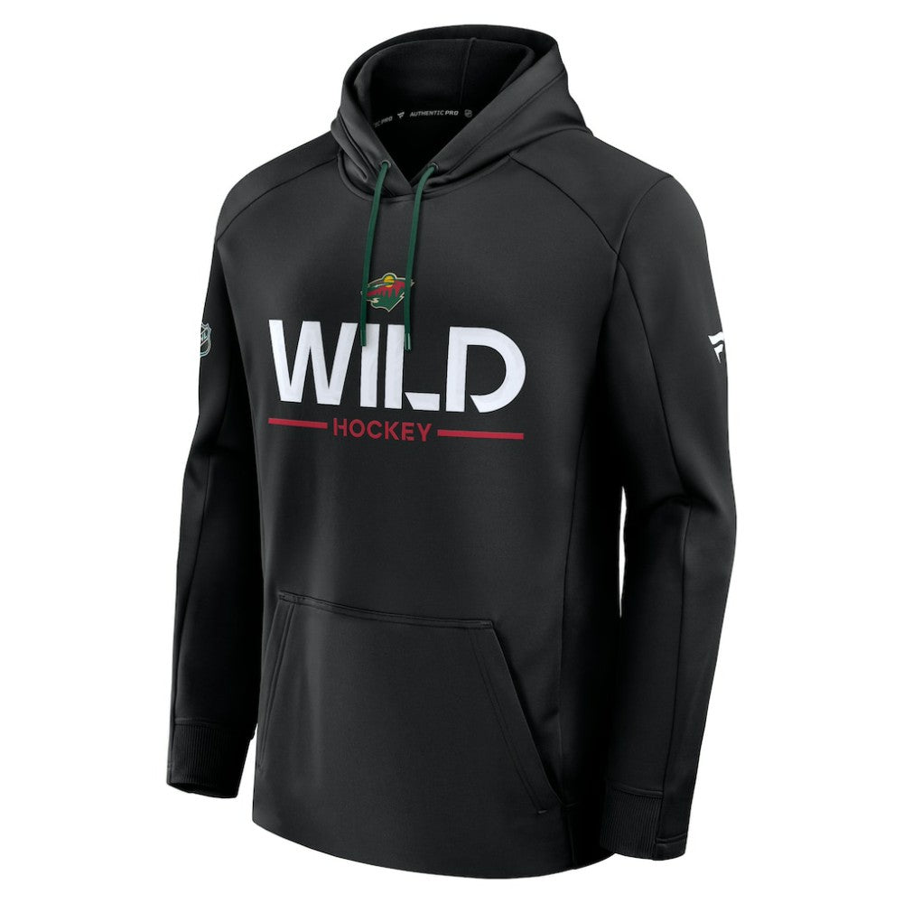 Minnesota Wild Fanatics Authentic Pro Rink Hoodie - Black Hoodies