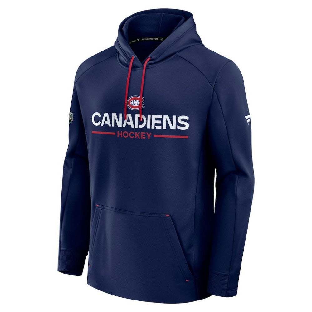 Montreal Canadiens Fanatics Authentic Pro Rink Hoodie - Navy Hoodies