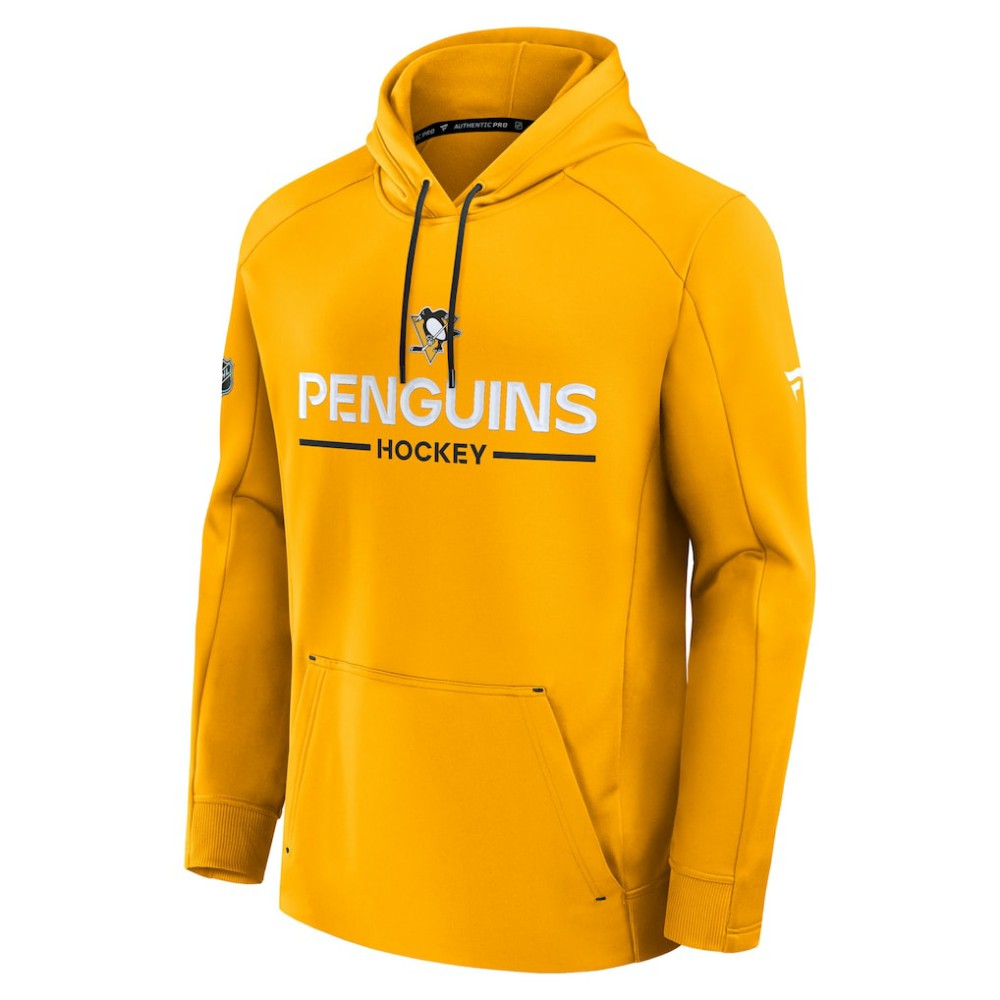Pittsburgh Penguins Fanatics Authentic Pro Rink Hoodie - Gold Hoodies