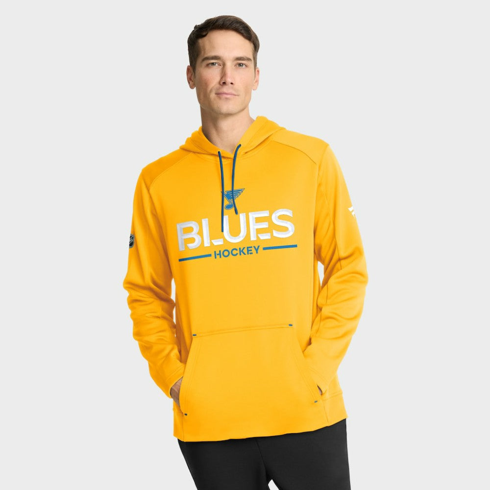 St. Louis Blues Fanatics Authentic Pro Rink Hoodie - Gold Hoodies