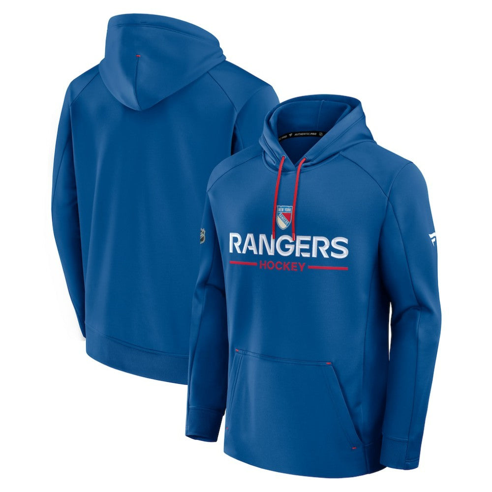 New York Rangers Fanatics Authentic Pro Rink Centennial Hoodie - Blue Hoodies