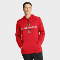 Chicago Blackhawks Fanatics Authentic Pro Centennial Rink Hoodie - Red Hoodies
