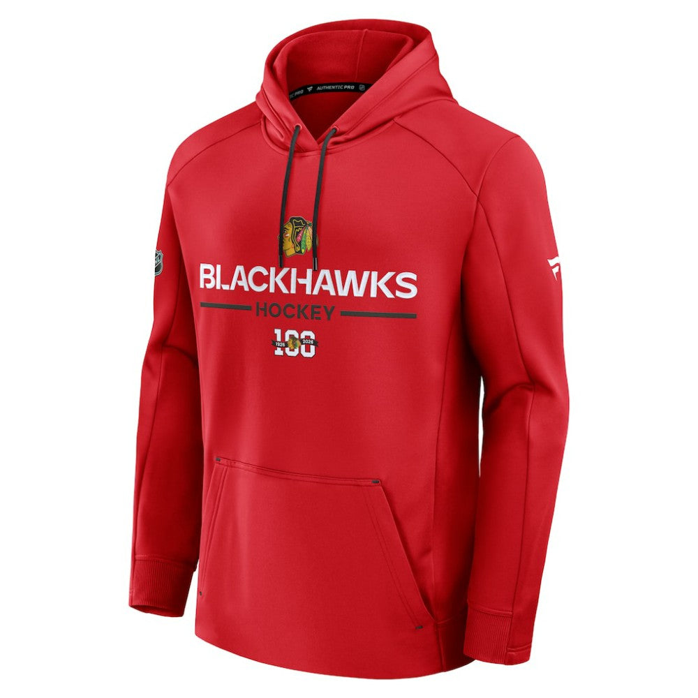 Chicago Blackhawks Fanatics Authentic Pro Centennial Rink Hoodie - Red Hoodies