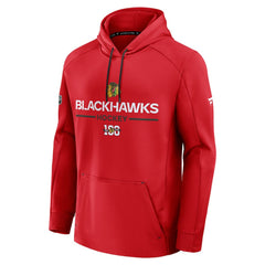 Chicago Blackhawks Fanatics Authentic Pro Centennial Rink Hoodie - Red Hoodies