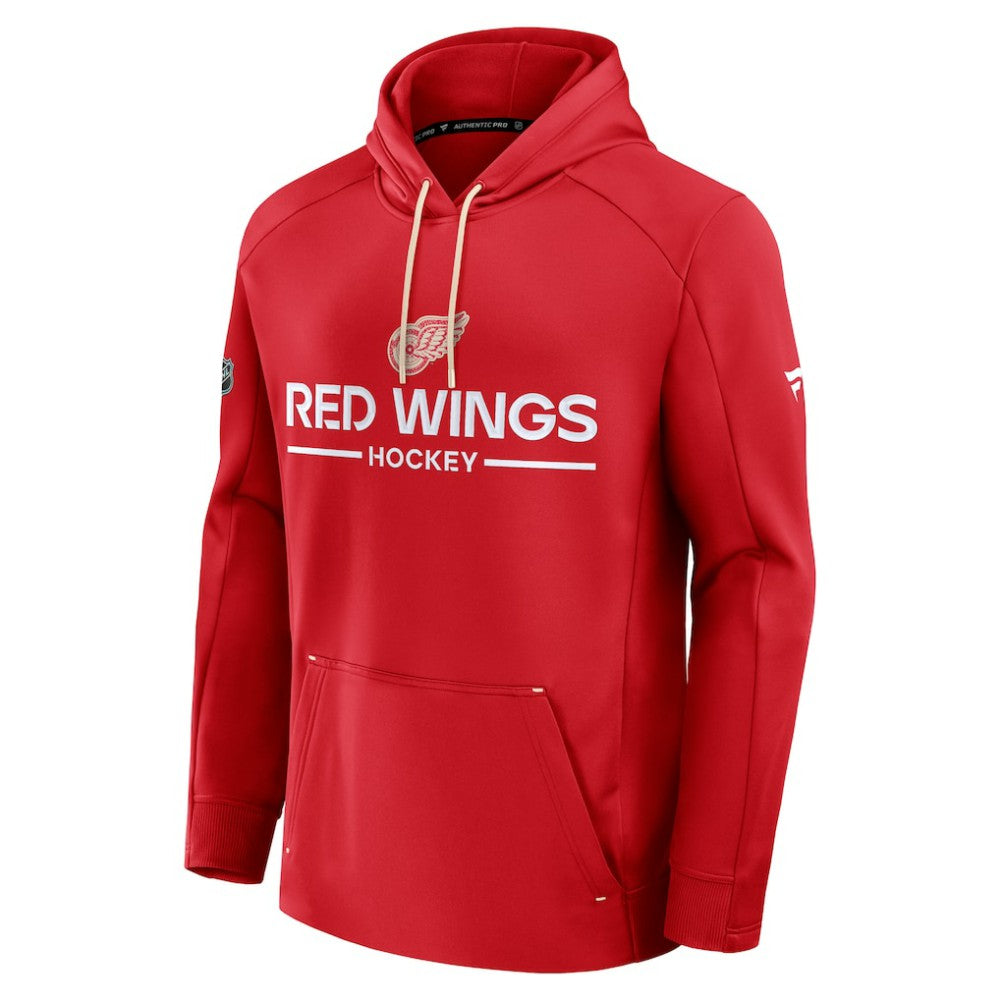 Detroit Red Wings Fanatics Authentic Pro Centennial Rink Hoodie - Red Hoodies