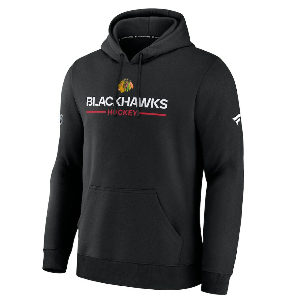 Chicago Blackhawks Fanatics Authentic Pro Primary Hoodie - Black Hoodies