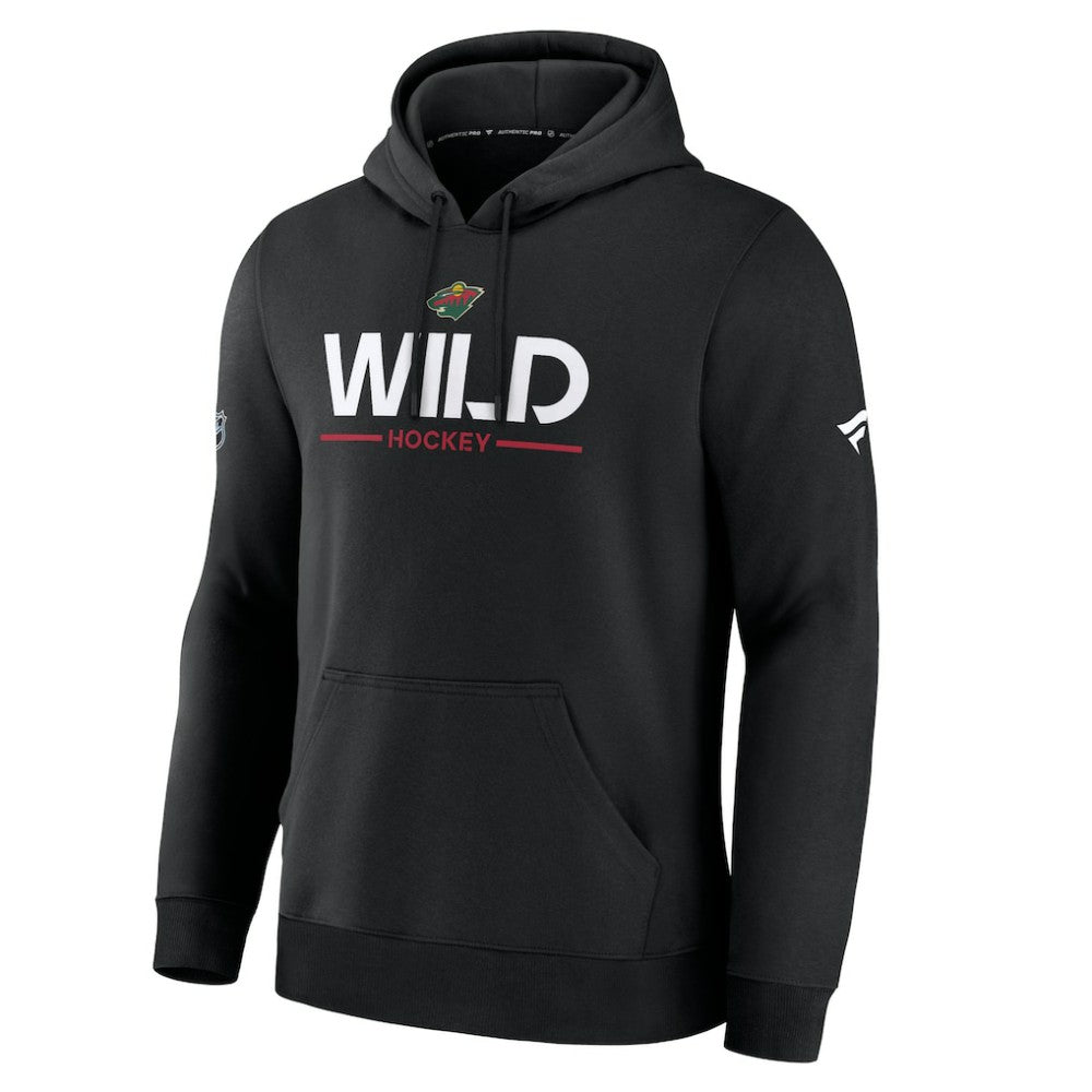 Minnesota Wild Fanatics Authentic Pro Primary Hoodie - Black Hoodies