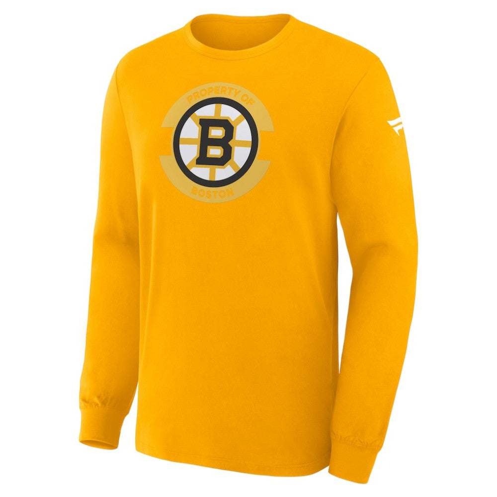 Boston Bruins Fanatics Authentic Pro Property Of Practice Long Sleeve T-Shirt - Gold T-shirts