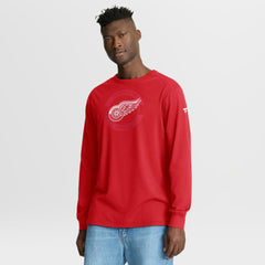 Detroit Red Wings Fanatics Authentic Pro Property Of Practice Long Sleeve T-Shirt - Red T-shirts