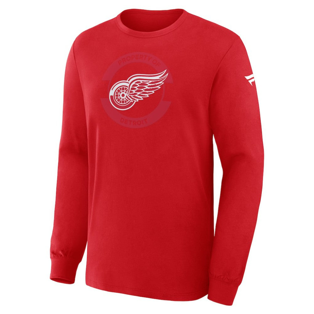 Detroit Red Wings Fanatics Authentic Pro Property Of Practice Long Sleeve T-Shirt - Red T-shirts