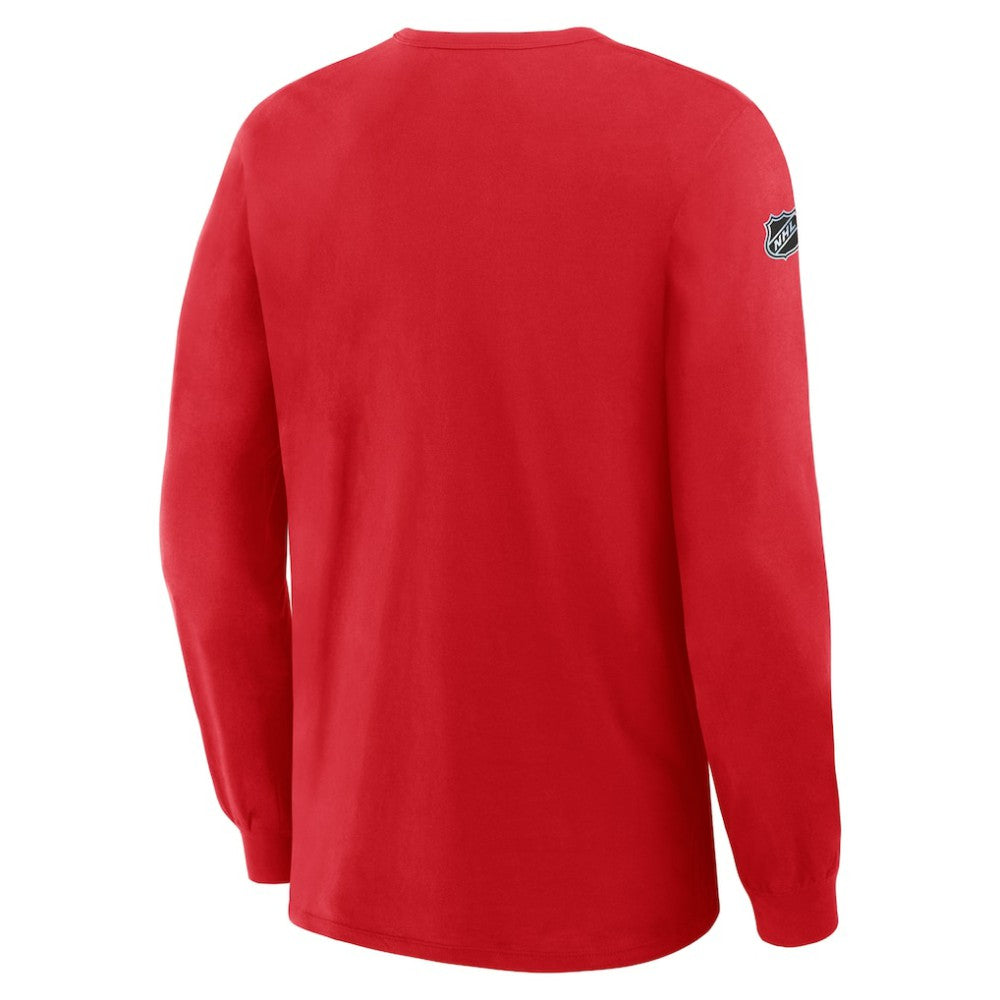 Detroit Red Wings Fanatics Authentic Pro Property Of Practice Long Sleeve T-Shirt - Red T-shirts