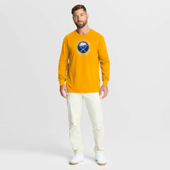 Buffalo Sabres Fanatics Authentic Pro Property Of Practice Long Sleeve T-Shirt - Gold T-shirts
