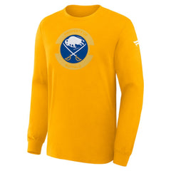 Buffalo Sabres Fanatics Authentic Pro Property Of Practice Long Sleeve T-Shirt - Gold T-shirts
