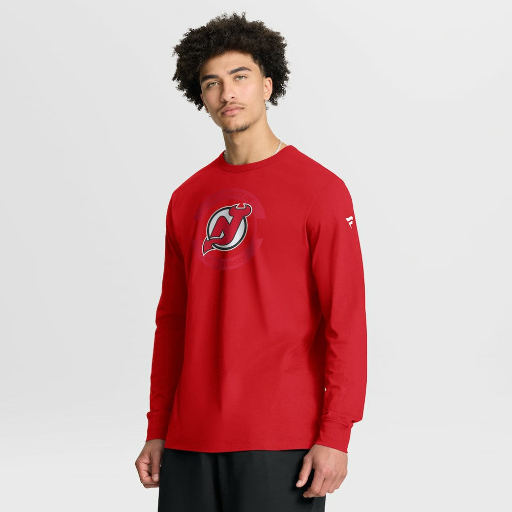 New Jersey Devils Fanatics Authentic Pro Property Of Practice Long Sleeve T-Shirt - Red T-shirts