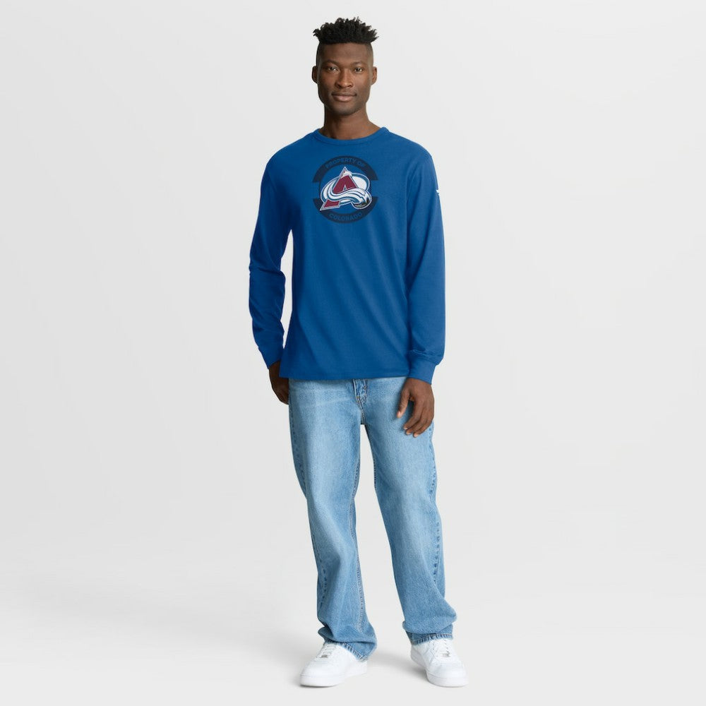 Colorado Avalanche Fanatics Authentic Pro Property Of Practice Long Sleeve T-Shirt - Blue T-shirts