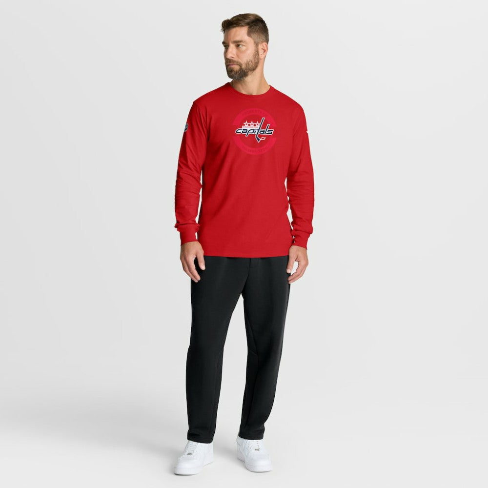 Washington Capitals Fanatics Authentic Pro Property Of Practice Long Sleeve T-Shirt - Red T-shirts