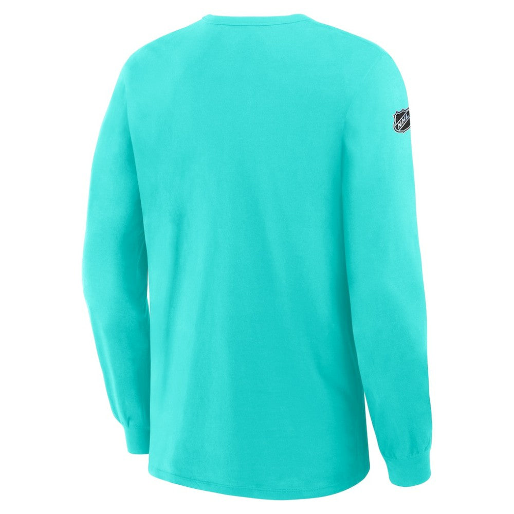 Seattle Kraken Fanatics Authentic Pro Property Of Practice Long Sleeve T-Shirt - Light Blue T-shirts