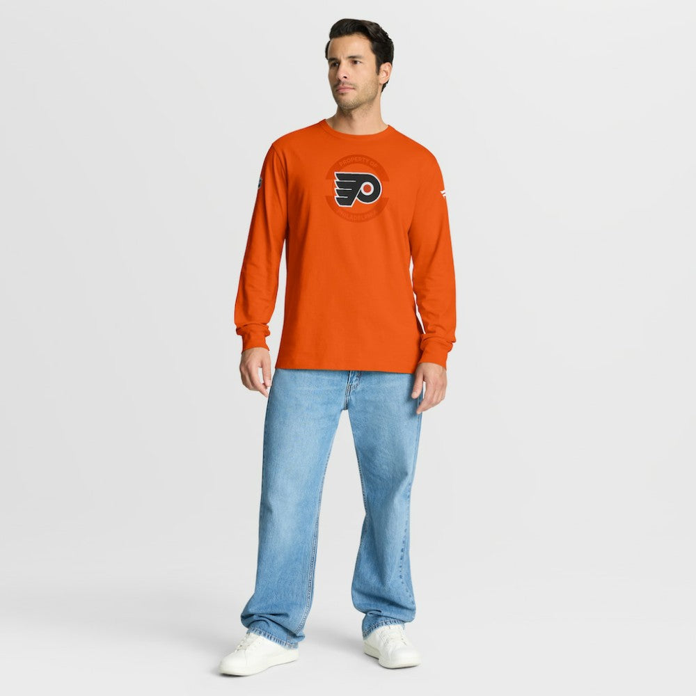 Philadelphia Flyers Fanatics Authentic Pro Property Of Practice Long Sleeve T-Shirt - Orange T-shirts