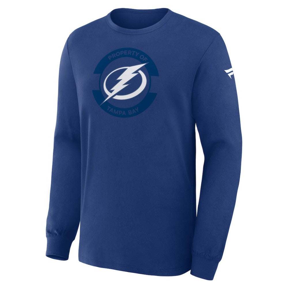 Tampa Bay Lightning Fanatics Authentic Pro Property Of Practice Long Sleeve T-Shirt - Blue T-shirts