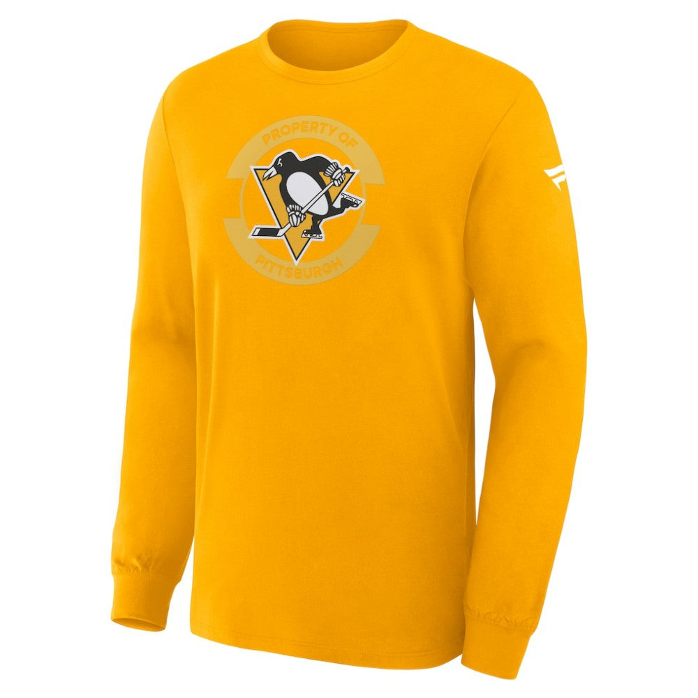 Pittsburgh Penguins Fanatics Authentic Pro Property Of Practice Long Sleeve T-Shirt - Gold T-shirts