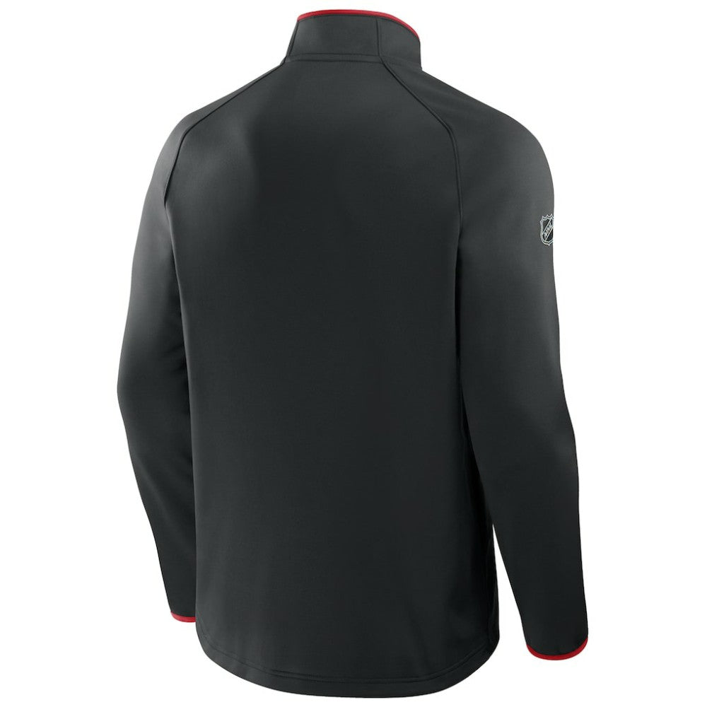 New Jersey Devils Fanatics Authentic Pro Rink Raglan Quarter-Zip Pullover - Black Jerseys