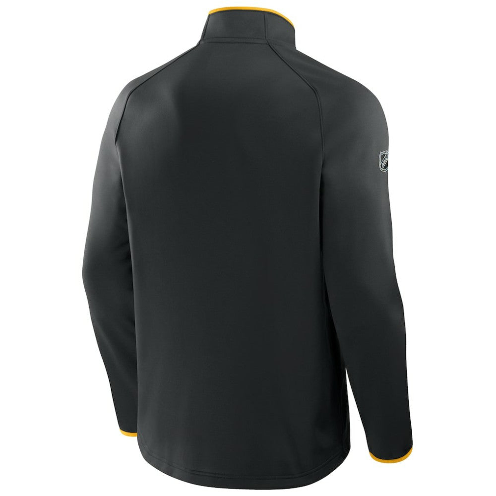 Pittsburgh Penguins Fanatics Authentic Pro Rink Raglan Quarter-Zip Pullover - Black Pullover