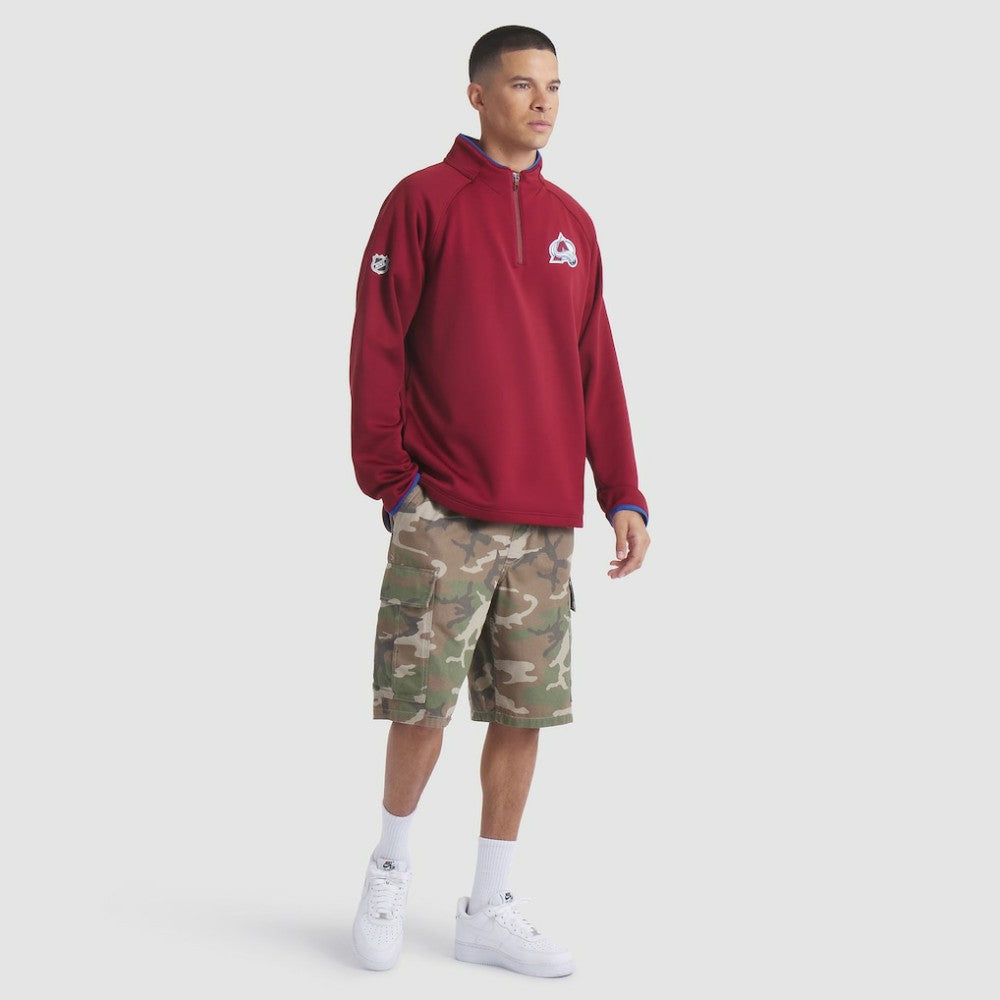 Colorado Avalanche Fanatics Authentic Pro Rink Raglan Quarter-Zip Pullover - Burgundy Pullover