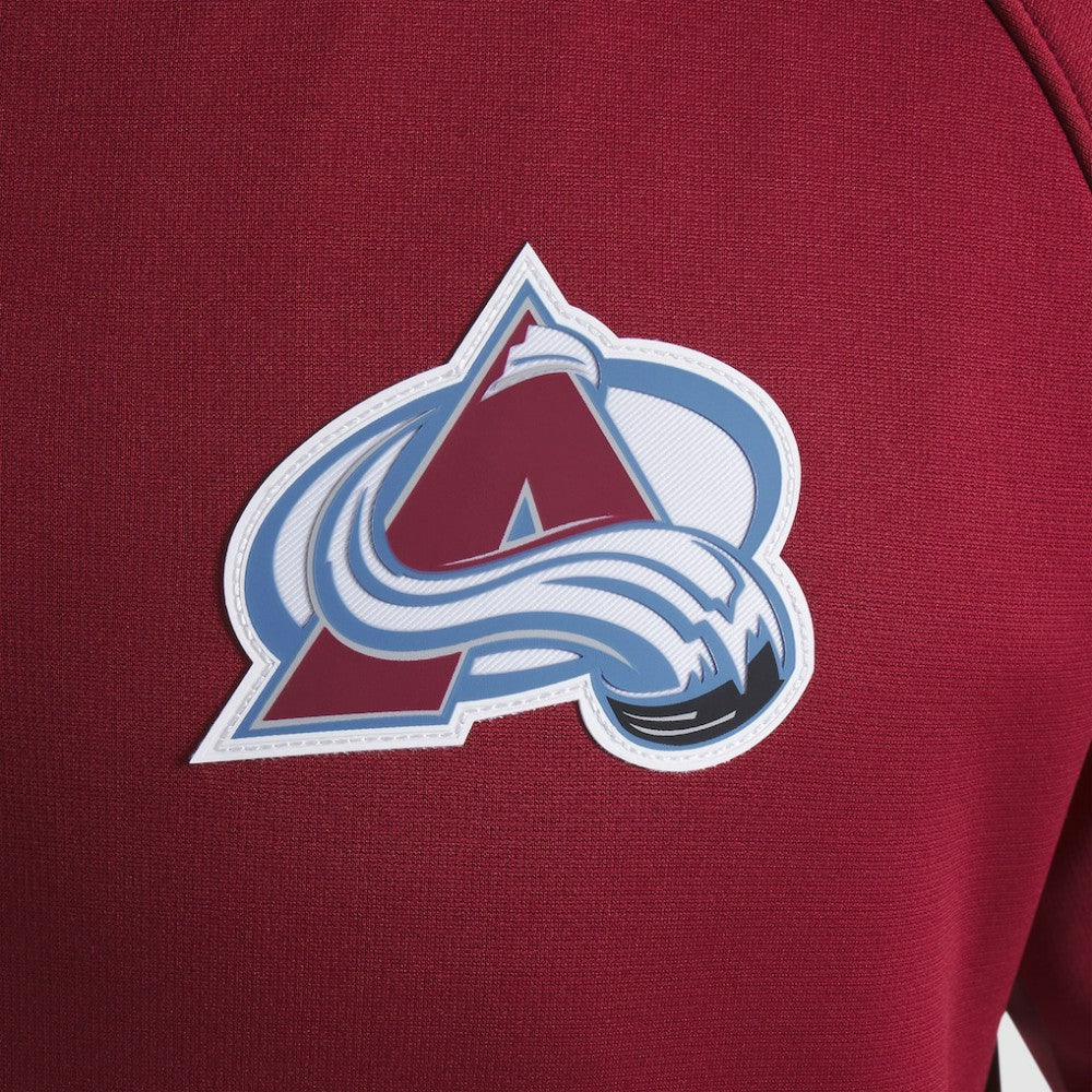 Colorado Avalanche Fanatics Authentic Pro Rink Raglan Quarter-Zip Pullover - Burgundy Pullover