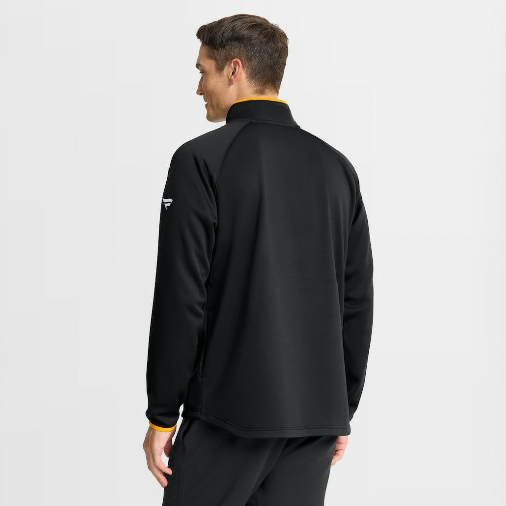 Boston Bruins Fanatics Authentic Pro Rink Raglan Quarter-Zip Pullover - Black Pullover