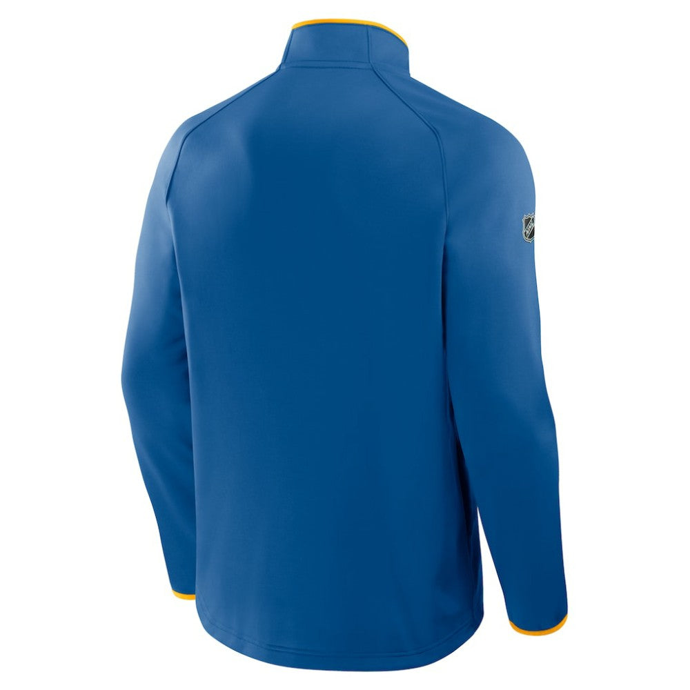 St. Louis Blues Fanatics Authentic Pro Rink Raglan Quarter-Zip Pullover - Blue Pullover