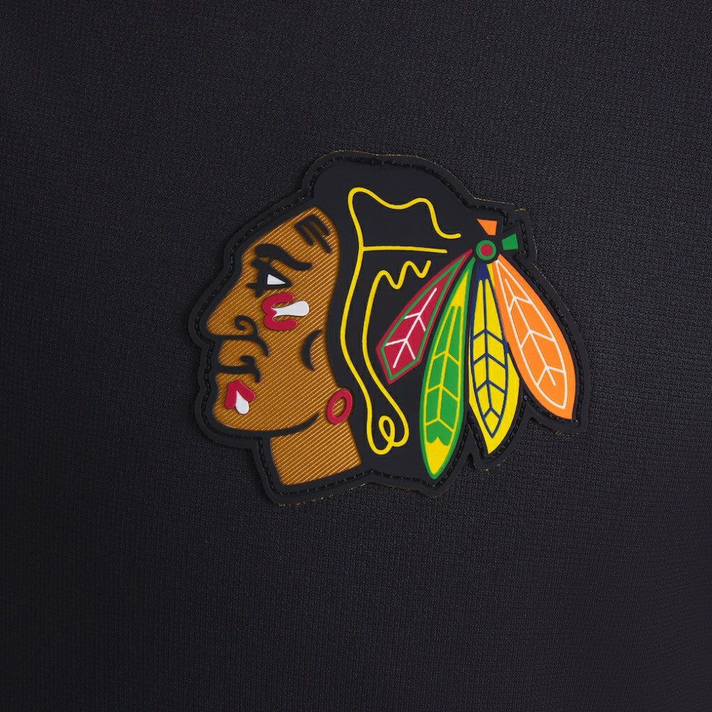 Chicago Blackhawks Fanatics Authentic Pro Rink Raglan Quarter-Zip Pullover - Black Pullover
